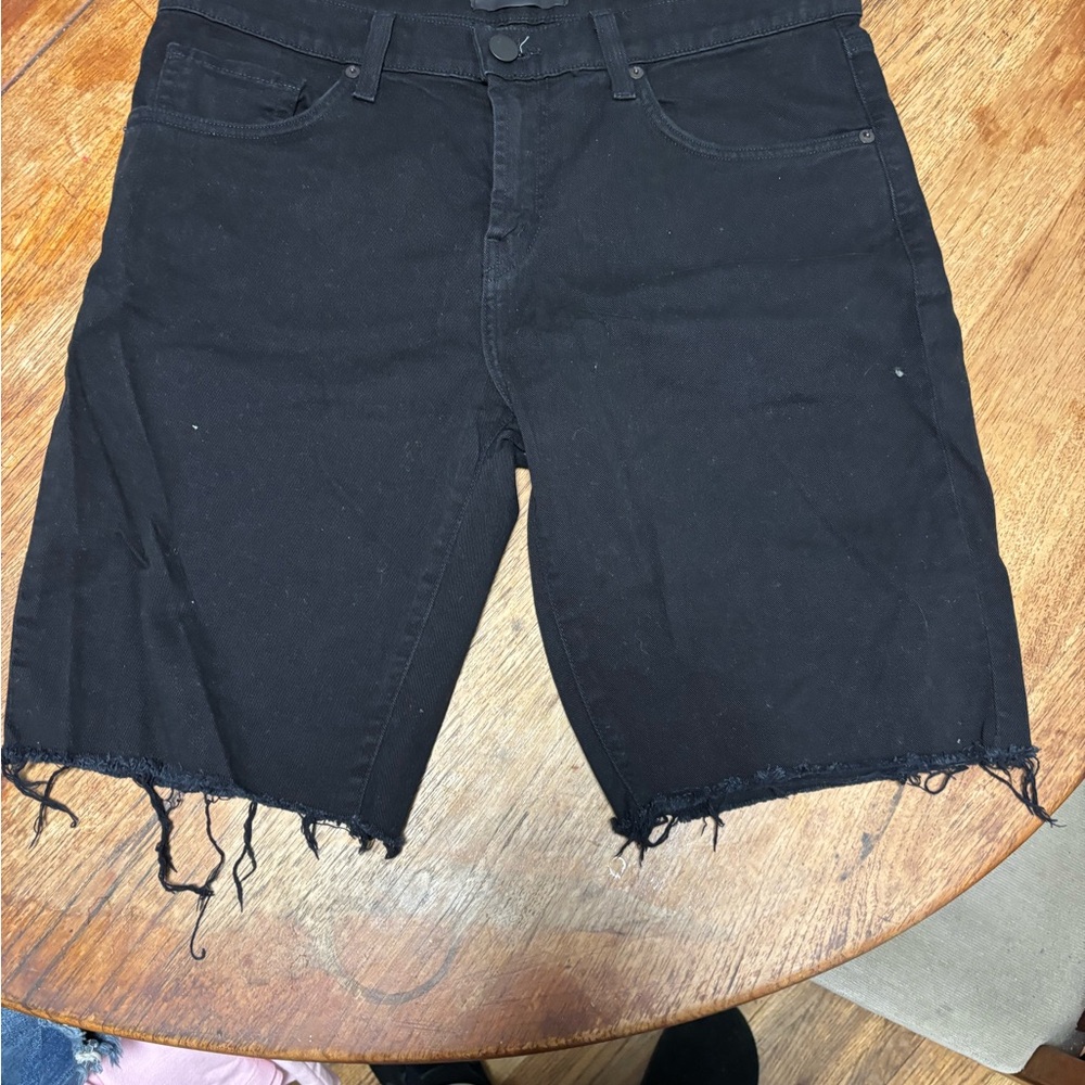 J Brand Midnight Black Denim Shorts